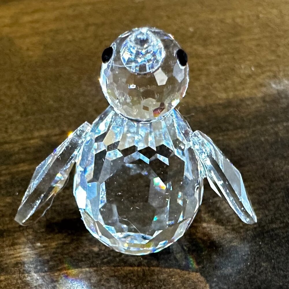 RETIRED Swarovski Crystal Figure w/Box - Mini Penguin 1 1/4" - 7661 033 000